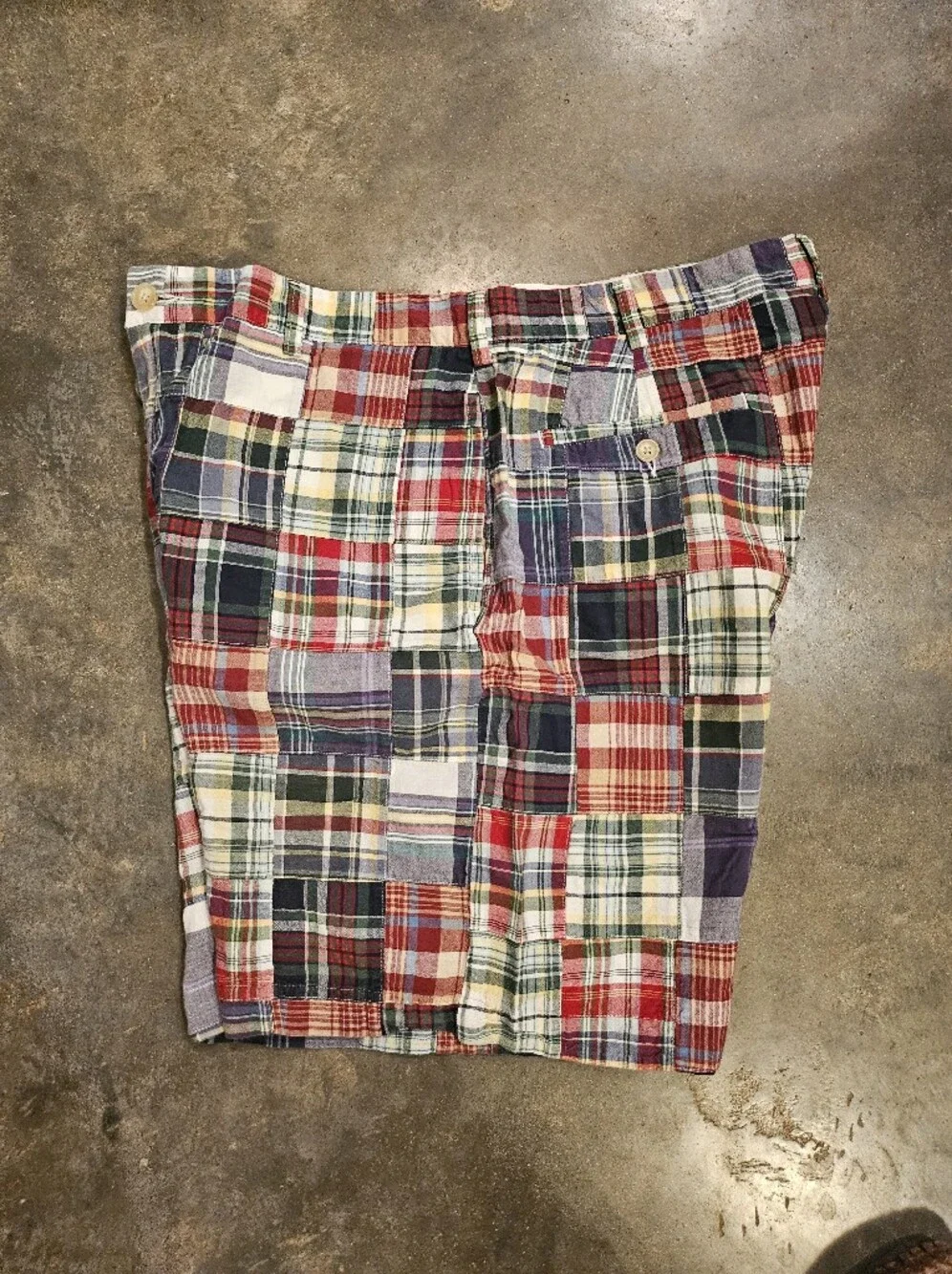 J Crew Mens 38 Madras Plaid Patchwork Shorts Classic 8